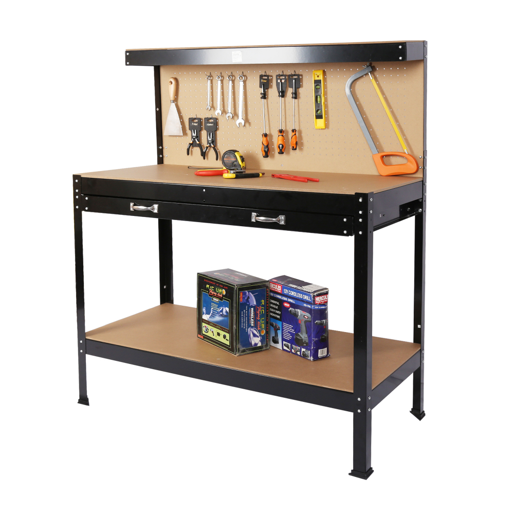 Workshop Tools Bench - Stół warsztatowy stalowy z szufladą i