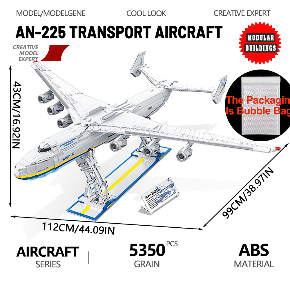 Hand Plane Block - AN-225 duży model samolotu transportowego klocki